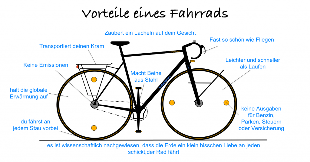 Vorteile eines Fahrrads
