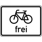 Verkehrszeichen-Nr. 1022-10 "Radfahrer frei"